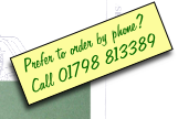 Prefer to order by phone?
Call 01798 813389